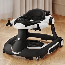 8-in-1 Baby Walker W/ Music Lights 3 Level Adjustable Height Foldable Toddler