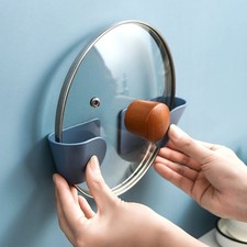 —Pot Lid Holder Wall Mount Plastic Pot Top Storage Organizer Rack For Cabinet