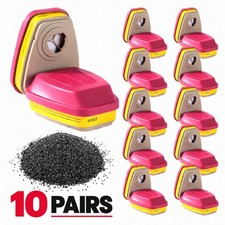 10 Pairs For 3M 60923 Organic Gas Replacement Respirator Cartridge/Filter