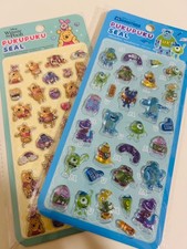 Set of 2 Disney Pukupuku stickers ♡ Monsters Inc. ♡ Winnie the Pooh