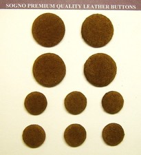 10 MADE IN USA camel color genuine suede leather covered blazer jacket buttons