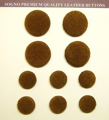 10 MADE IN USA camel color genuine suede leather covered blazer jacket buttons 