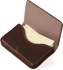 PU Leather Business Card Holder with Magnetic Closure, Slim Professional Name Ca