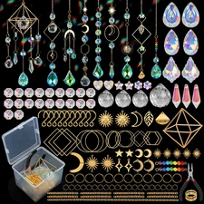 DIY Suncatchers, 400 Pcs Sun Catchers Making Supplies Kit Art and Crafts for Adu