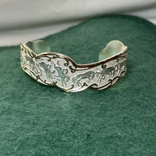 Vintage Montana Silversmith Bucking Horses Cuff Bracelet, Silver Beautiful!
