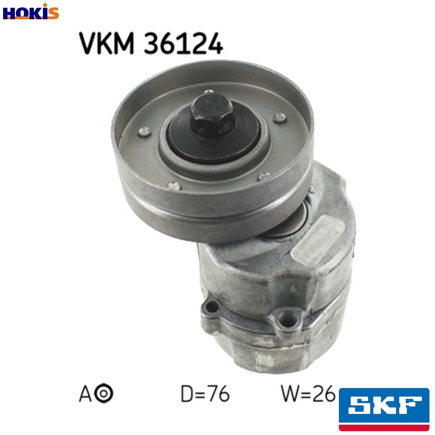 V-Ribbed Belt Tensioner SKF VKM 36124 Fits Volvo S40 V40 Diameter 76mm - Image 9