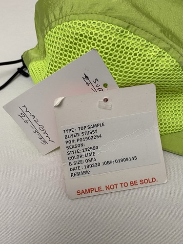 Cappello Berretto Uomo Stussy Nylon Maglia Atletica Giallo Neon Prototipo Raro Taglia Unica - Foto 10 di 11