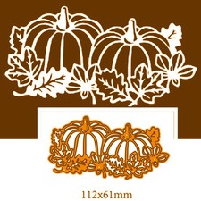 Harvest fall autumn thanksgiving pumpkin leaves metal cutting dies die cut