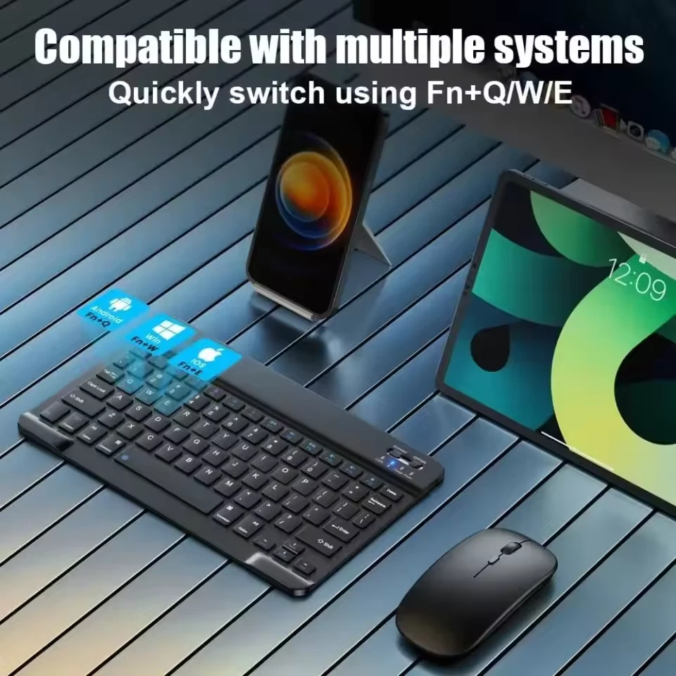 Mini Bluetooth Tastatur kabellos Wireless für iPad Mini Samsung PC Handy Tablet - Bild 4 von 4