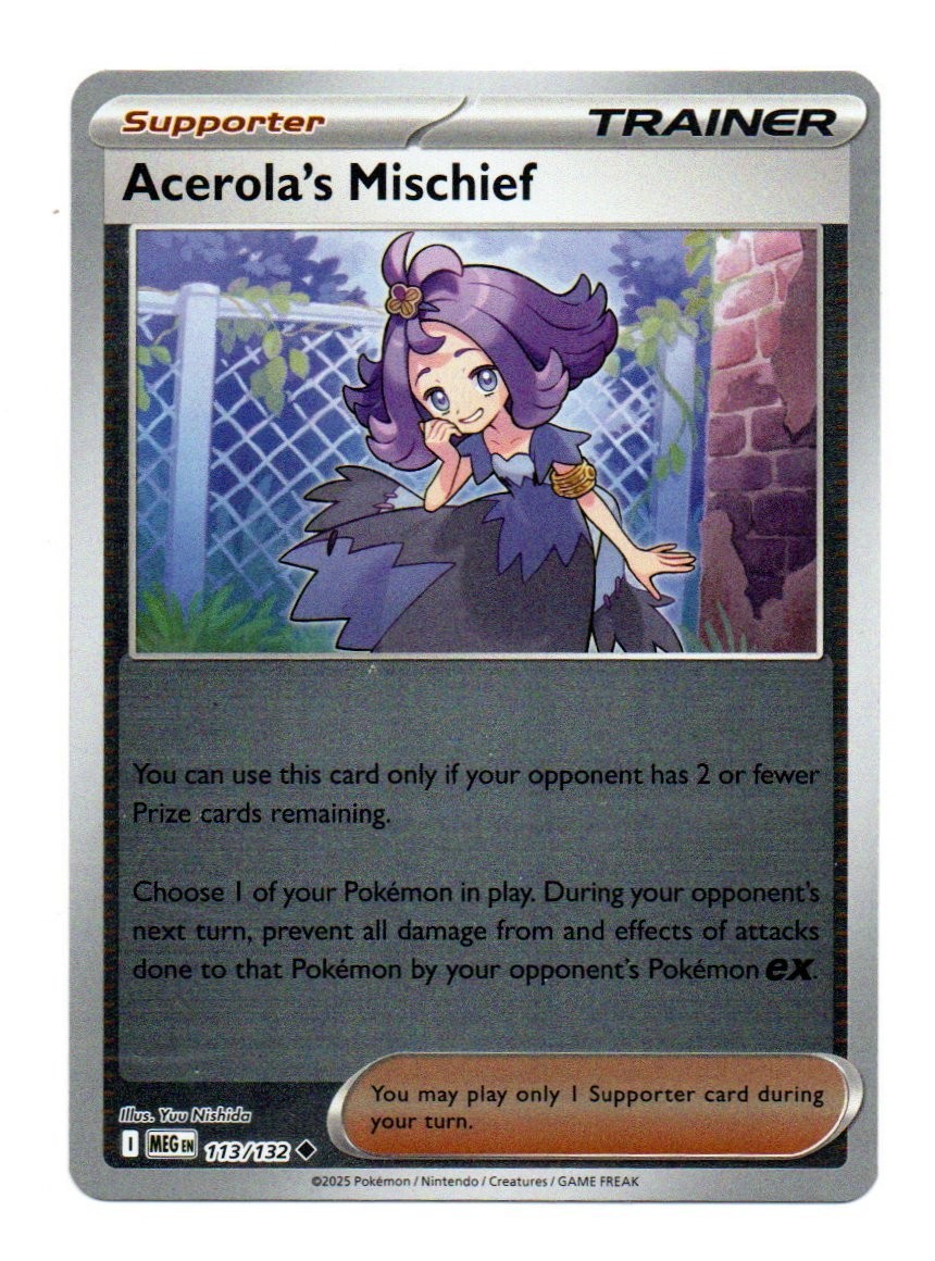 Acerola's Mischief Reverse Holo Pokémon TCG ME01 Mega Evolution 113/132