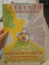 Labrynth 5th Birthday Ball at Bagleys  1993 Rave Flyer Billy Bunter Adrian Age +