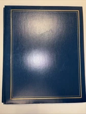 Large 15x12” Photo Album/Scrapbook Dark Teal W/50 Plastic Pocket Pages PREOWNED3