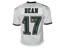 Nakobe Dean Autographed Philadelphia White Football Jersey (JSA)