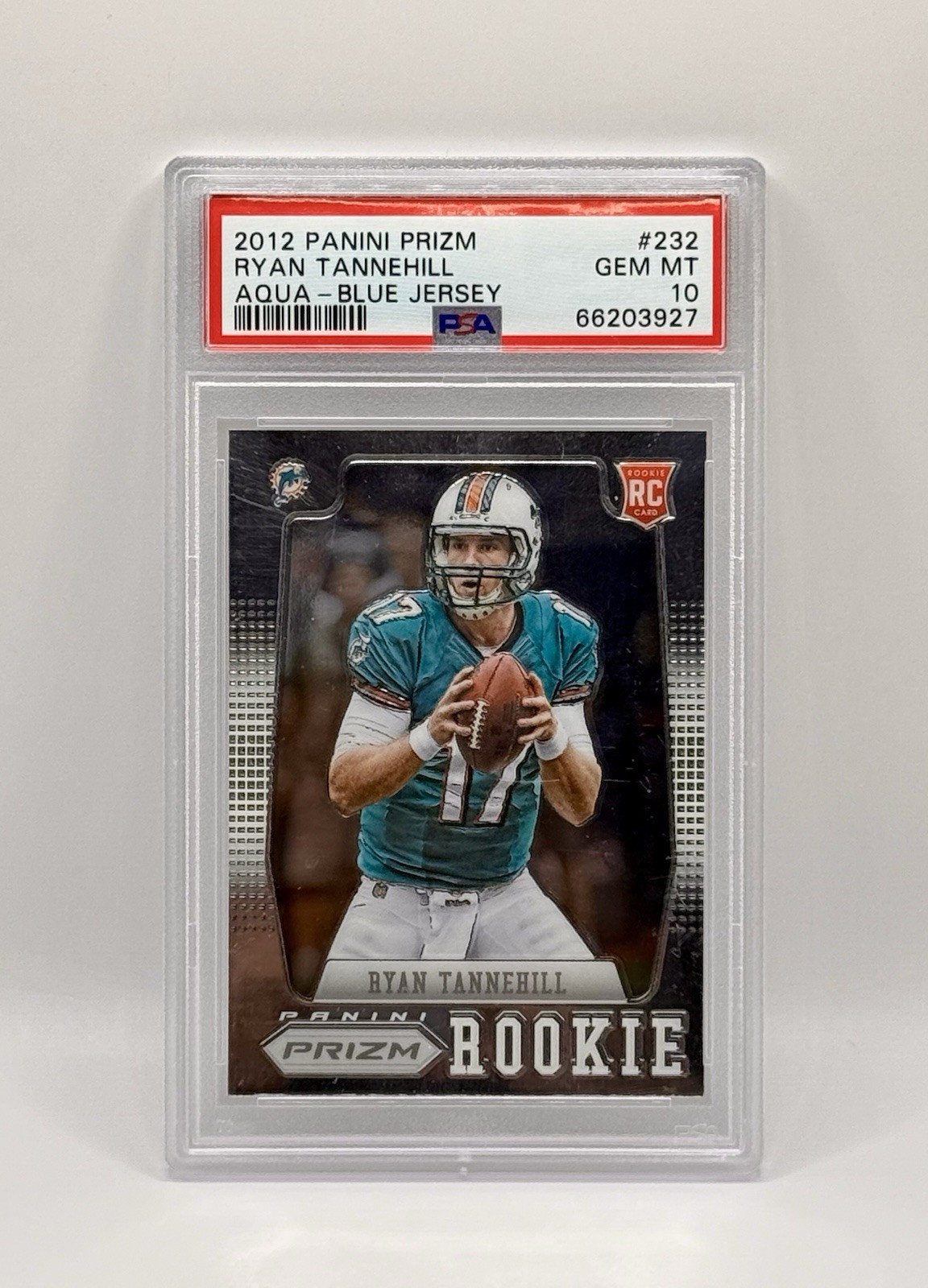 Ryan Tannehill Panini Prizm #232 Aqua-Blue Jersey