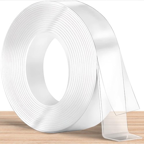 Double Sided Nano Tape Heavy Duty, 16.4FT Double Sided Mounting Tape, Clear A...