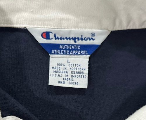 Vintage Champion 1996 Atlanta Olympics Long Sleeve Polo Rugby Flag Shirt Men L - Picture 6 of 6