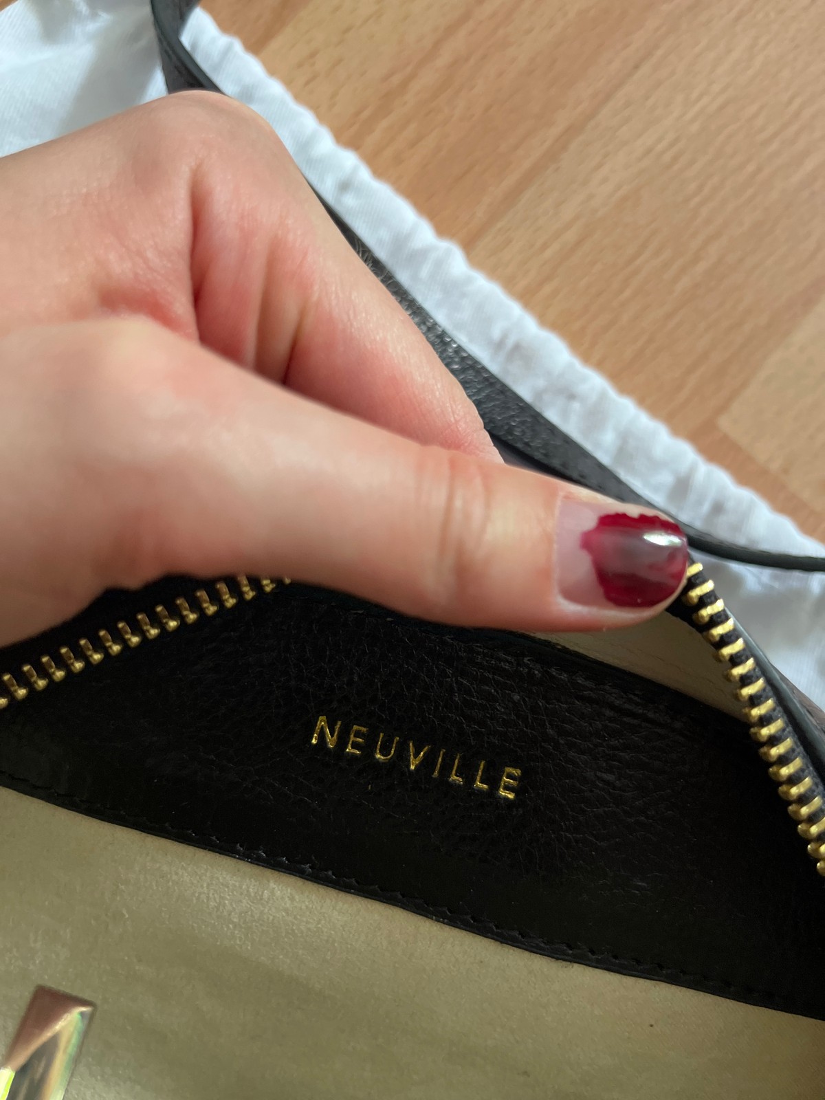 NEUVILLE Borsa a Tracolla Donna Nera Pelle Casual Piccola foto 2