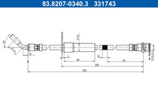 Bremsschlauch Hinterachse rechts für FORD PUMA