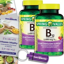 Spring Valley Vit B12 2500mcg Quick Dissolve 2Pk 240ct  Vitality Guide  Case