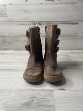 Livie and Luca Brown Suede Mid-Calf Boots Bow Detail Toddler Girl Size: 8 EUC 