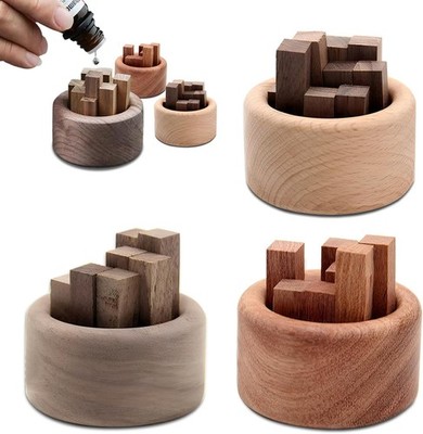 3 Pieces Wood Diffuser for Essential Oils, Aromatherapy Diffuser Black Walnut Wo