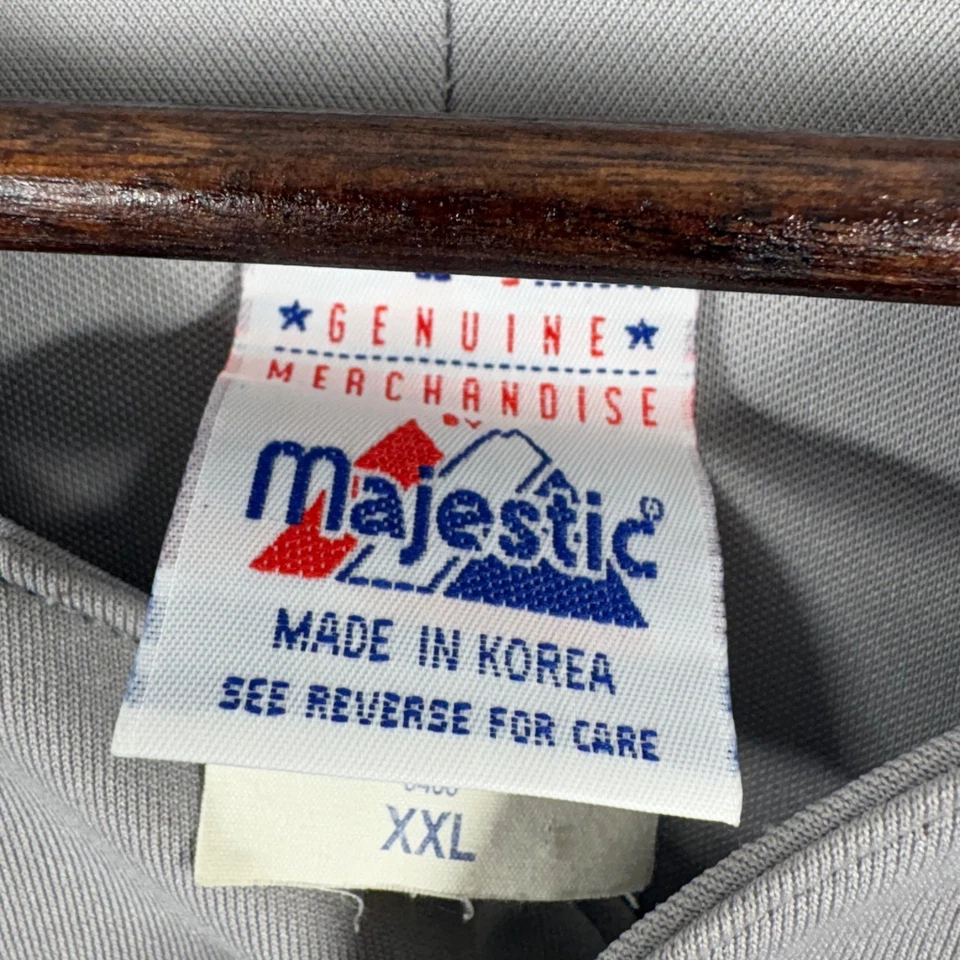 Majestic New York Yankees MLB Baseball Jersey Gray XXL Vintage Made Korea - Image 3 of 4