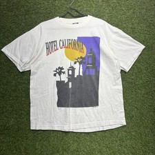 90s Vintage Eagles Hotel California Shirt Mens XL Don Henley Tour Band Graphic