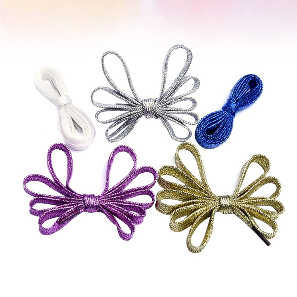 APL 5 paia di lacci per scarpe colorati per scarpe eseguono scarpe cheer lacci