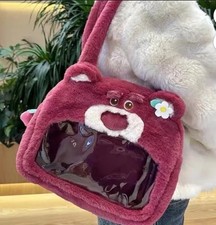 Potdemiel Disney Pixar Toy Story Lotso Plush Fluffy Shoulder Bag Tote Bag New