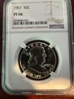 1957 Proof Franklin Half Dollar - NGC PF66