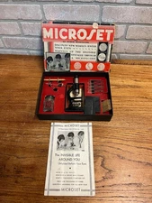 Vintage Carolyn Manufacturing Microset Child's Toy 1MX Microscope Set Science