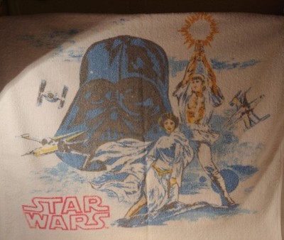 Original Star Wars Bath Towel 42 x24  with Hand Towel Vintage Bibb Co. 1977