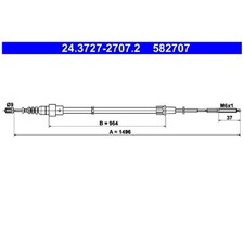 2x Handbremsseil hinten für VW Lupo 1 6X1 | 24594323