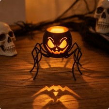 Halloween Spinne Kerzenhalter Grusel Deko Stall f&uuml;r Kaminsims