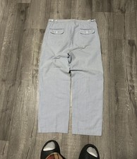 90s 80s Christian Dior Blue Pinstriped Chino Y2K Pants Size 34x27