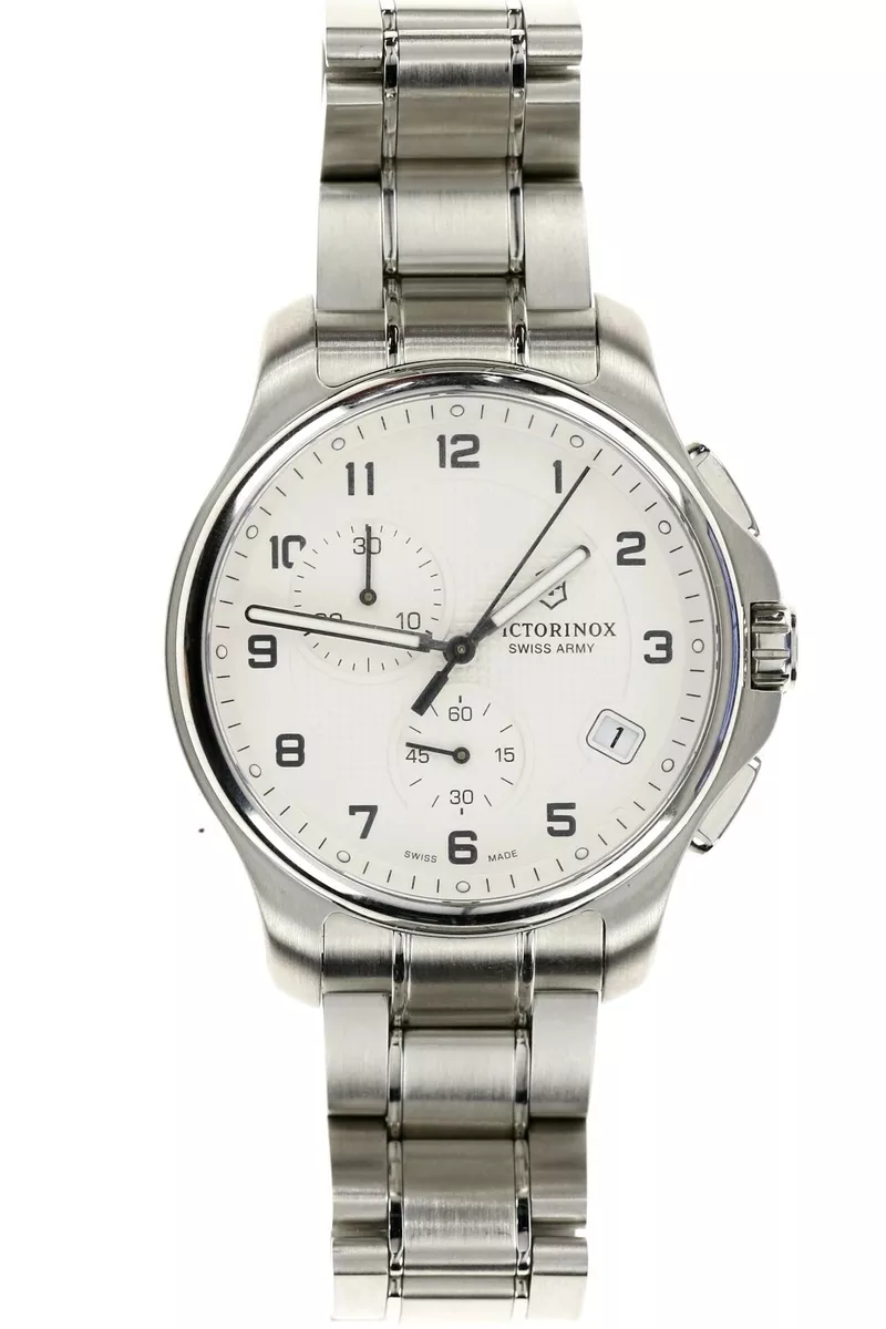 Victorinox Swiss Army Officers Chronograph Quartz White Dial Men's Analog 134577 Victorinox Swiss Army Officers Chronograph Quartz White Dial Men's Analog 134577