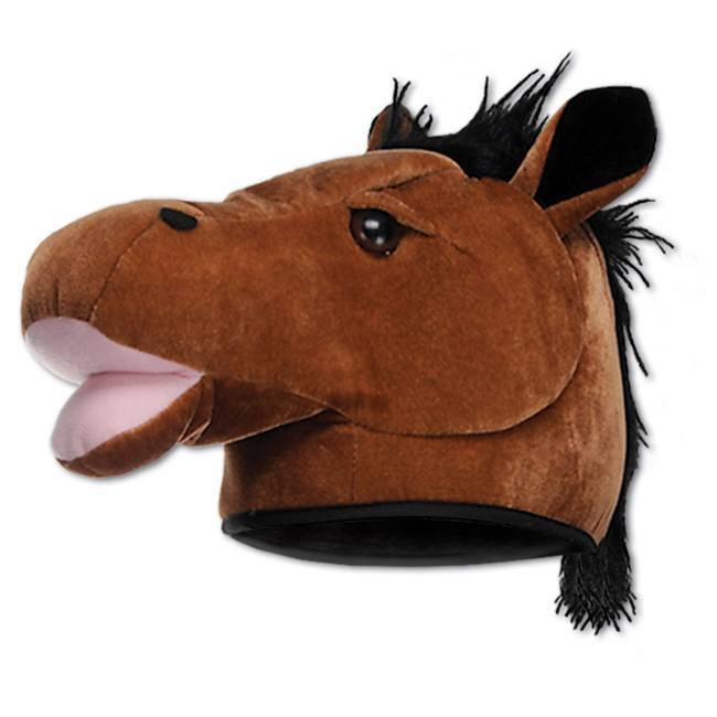 Horse Hat Adult Brown Animal Headpiece Horse Hat Adult Brown Animal Headpiece