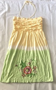 yellow tube top dress