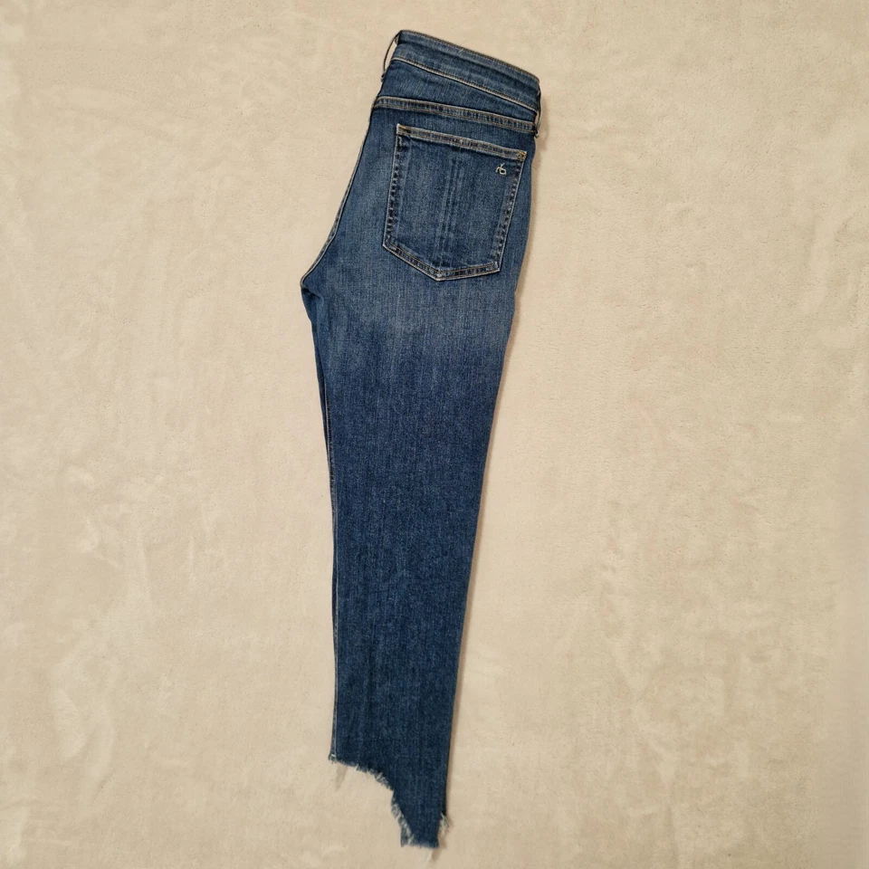 RAG & BONE Jeans Damen 29x26 Blau Cate Mid Rise Ankle Skinny Fray Step Hem - Bild 4 von 4