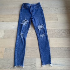 NEW LOOK 915 Girls HALLIE High Waist super skinny ripped Jeans blue age 13