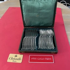 Christofle Fish Cutlery Set With Ribbons And Metal Bells TTB Sublime