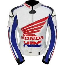 Honda 2025 Motorcycle Leather Jacket Bikers Motorbike Racing Sport Jacket Men CE