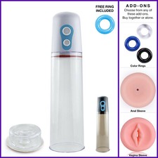 Male Penis Enlarger Cylinder Electric Vacuum Pump Bigger Enlargement Enhancer Ed