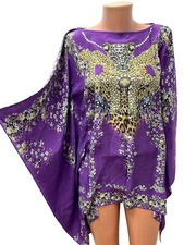 CAVALLI CLASS by ROBERTO CAVALLI Size IT 42 - S 100% SILK Tunic Blouse Top