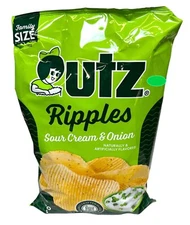 UTZ Ripples Sour Cream & Onion Potato Chips Family Size 7.75 oz