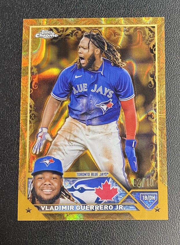 2023 TOPPS CHROME GILDED Vladimir Guerrero Jr ( BLUE JAYS ) LAVA GOLD ETCH /10