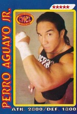 PERRO AGUAYO JR ESTRELLAS DEL RING GAME CARD CMLL AAA PERROS DEL MAL HIJO DEL
