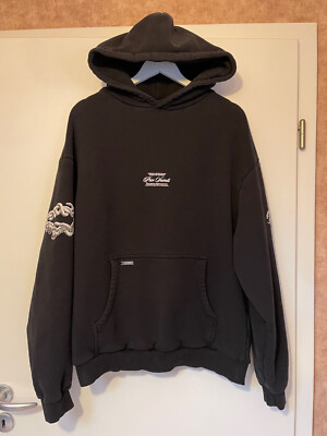 Peso Saints Hoodie/Kapuzenpullover, schwarz mit Aufdruck, Gr. L