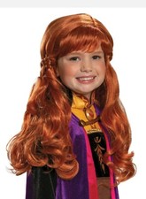 Disney Princess Girls Frozen II Princess Anna Kids Halloween Costume Wig