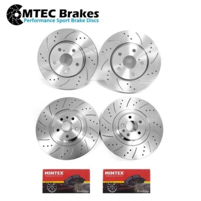 Audi SQ5 3.0 BiTDi 12-17 Disques De Frein Avant Arrière Percés Rainurés Mintex - Photo 1/4